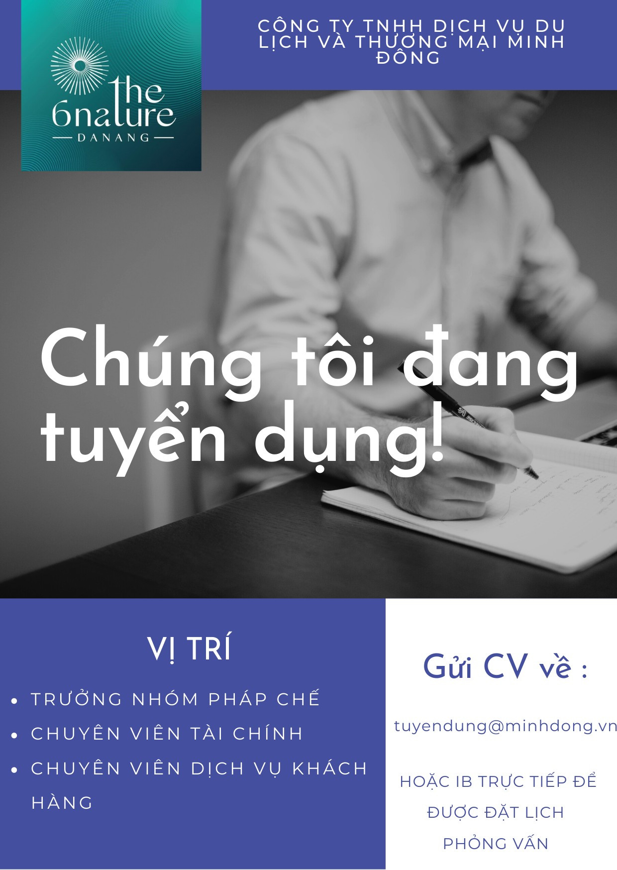 Công ty TNHH Dịch vụ Du lịch và Thương mại Minh Đông tuyển dụng